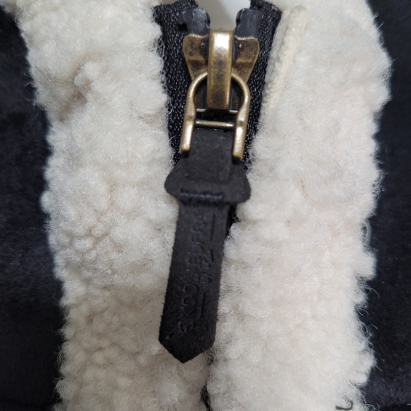 Koolaburra by UGG Faux Shearling Coat with Trim Black Size L - Picture 16 of 16